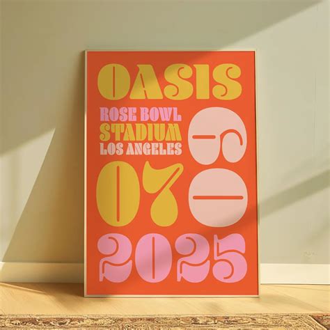 Oasis Rose Bowl Stadium 2025 Commemorative Print | Music Art – Olivia ...
