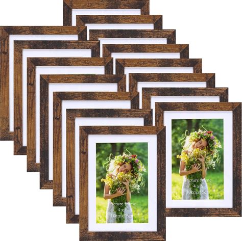 Lyeasw 5x7 Picture Frame 15 Pack, Display Pictures 4x6 with Mat or 5x7 ...