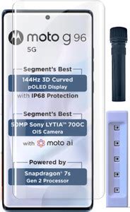 NSTAR Edge To Edge Tempered Glass for Motorola G96 5G, Moto G96 5G, (UV ...