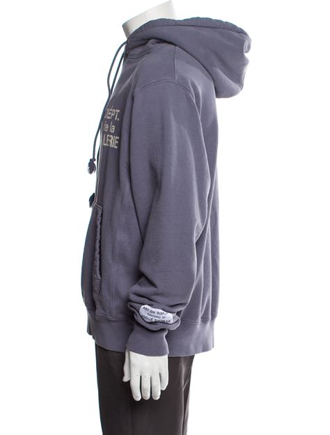 Gallery Dept. Graphic Print V-Neck Hoodie - Blue Sweatshirts & Hoodies ...