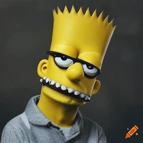Hyper realistic bart simpson art on Craiyon