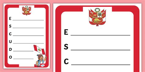 Acróstico del escudo del Perú | Materiales Educativos Twinkl