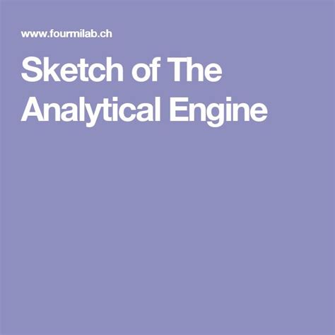 Image result for Analytical Engine Explanation