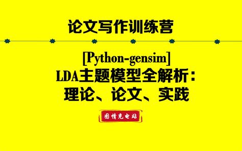 [Python-gensim]LDA主题模型全解析：理论讲解、C刊精读与代码实操 - 哔哩哔哩