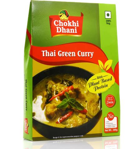 Chokhi Dhani Thai Green Curry With Plant Based Protein Ready Meal in 2 ...