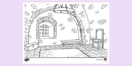 Crom Castle Colouring Sheet (teacher made) - Twinkl