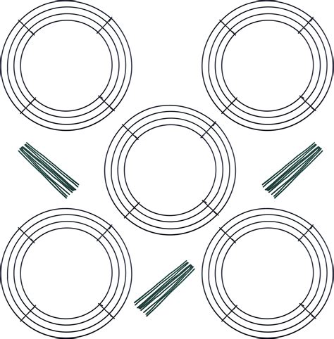 Amazon.com: Upstout Pack of 5 Wire Wreath Frame (10 Inch) with 25 Twist ...