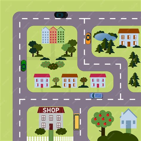 Mapa da cidade mapa ilustração vetorial de paisagem urbana Elementos de ...