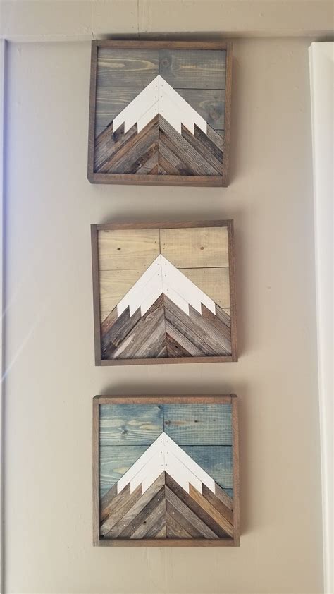 DIY Mountain Wood Wall Art