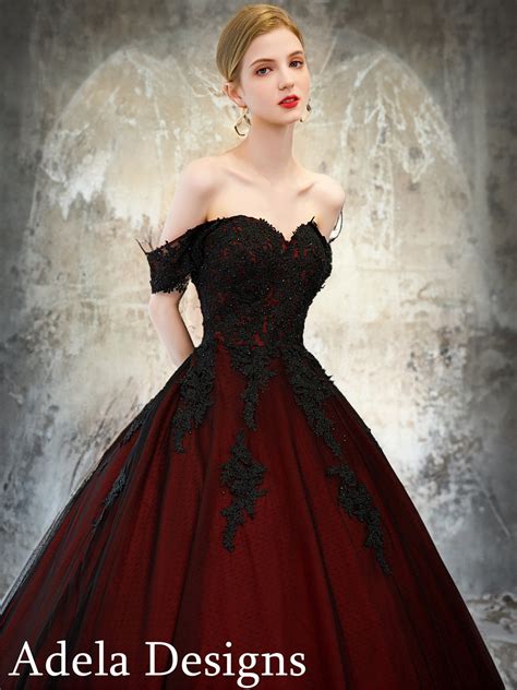Red And Black Wedding Dress