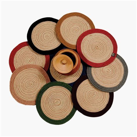 Buy SAPROSE Braided Round Trivets - Set of 3 from Saprose at just INR 425.0