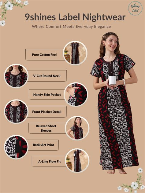 Shop Latest And Trendy Pure Cotton Nighty Online in India – 9shines label