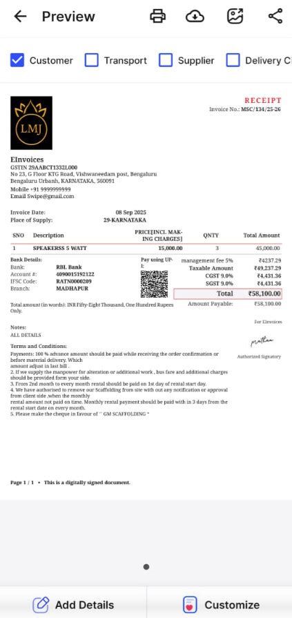 How to create an invoice without customer details on mobile? - General ...