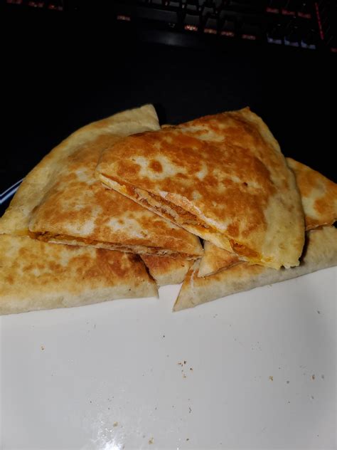Morning star chicken Patty's & cheez quesadilla : r/ShittyVeganFoodPorn