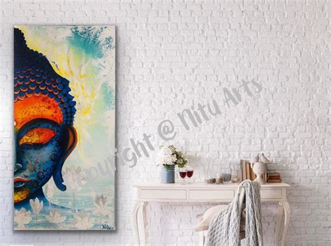 Buy Original Handmade Buddha Contemporary Acrylic Painting , Modern Art ...