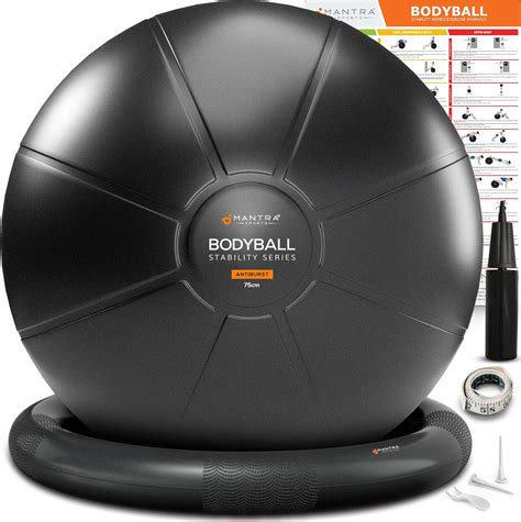 Amazon.com: MANTRA SPORTS Yoga Exercise Ball Chair for Office Desk with ...