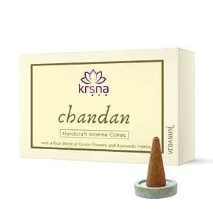 Vedanum Charcoal Free Sandalwood Incense Cones Organic Chandan Dhoop ...