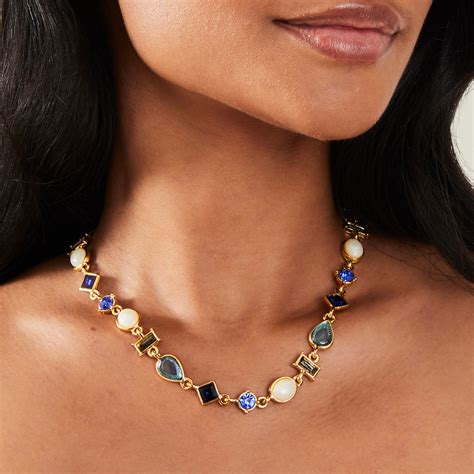Multi Gemstone Chain Necklace - Accessorize India