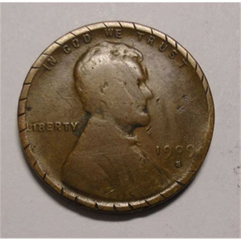 1909S VDB Lincoln penny coin is a solid full wheatline