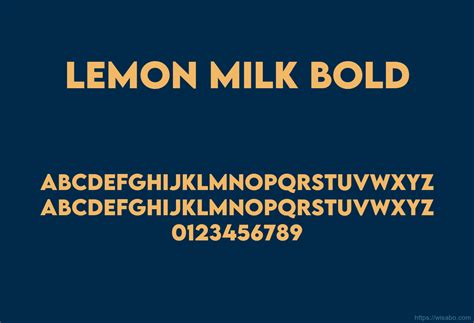Lemon Milk Bold Font Free Download [ttf - otf] | Wisabo Fonts