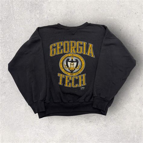 Vintage Georgia Tech sweatshirt in black. From the... - Depop