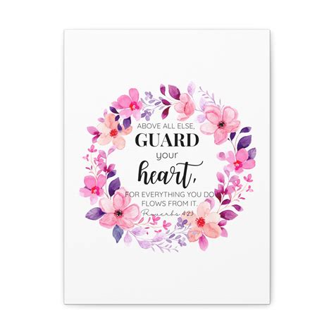 Scripture Walls Proverbs 4:23 Guard Your Heart Bible Verse Canvas ...