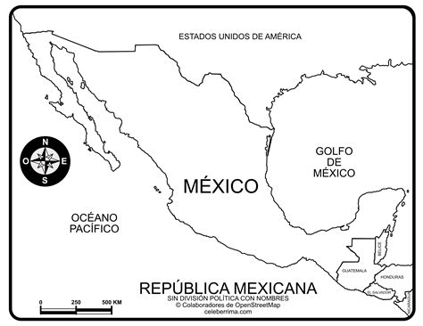 Mapa De Mexico Con Estados Y Capitales