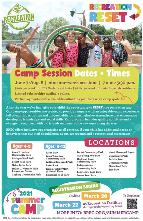 BREC Summer Camps and Summer Camp Job Positions