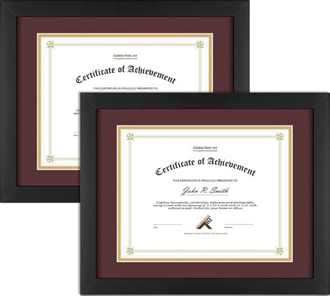 Buy Golden State Art, 11x14 Diploma Wood Frame for 8.5x11 Document ...