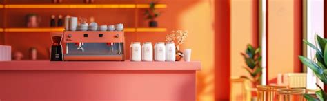 Modern coffee shop interior | Premium AI-generated image