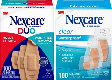 Amazon.com: Nexcare Bandage Variety Pack, Waterproof Clear and Duo ...