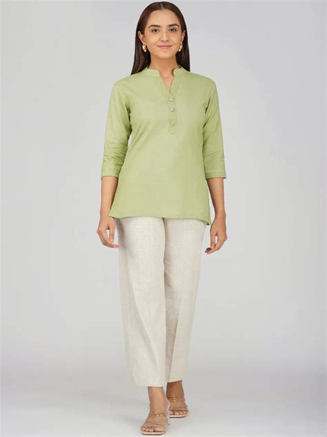 Khadi Short Kurti for Women - Dusky Rose Pink - Khadi Sadan