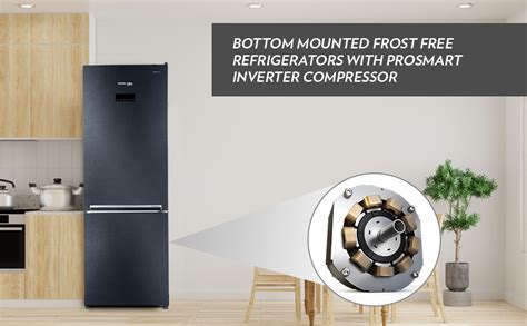 Voltas Beko 340L 2 Star Bottom Mount Refrigerator (Black) RBM365DXBCF ...