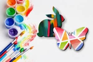 Creatick Studio 30 cm Rabbit & Butterfly shape MDF wooden Cutout Size ...