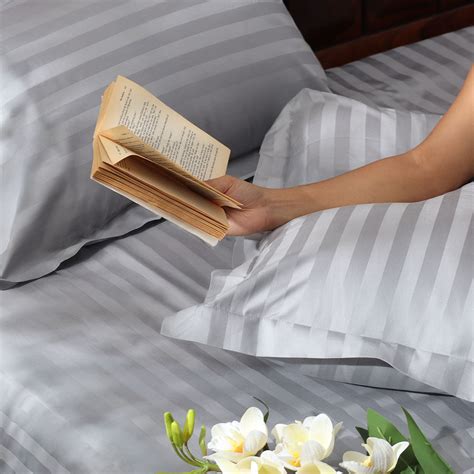 ESQ Living Manor King Size Cotton Bedsheet Set - Dark Grey