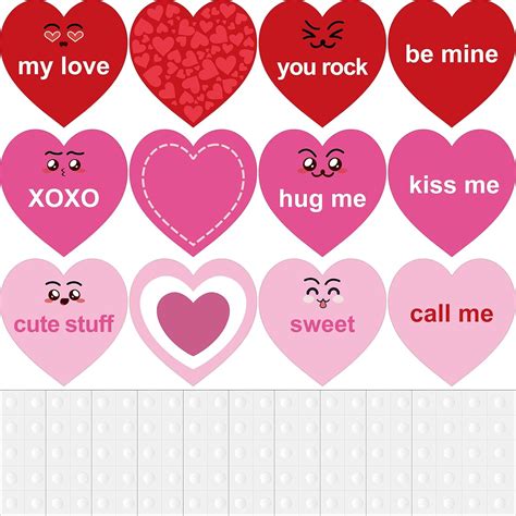 Amazon.com: Tatuo 120 Pcs 4 Inch Heart Cutouts Valentine's Day Paper ...