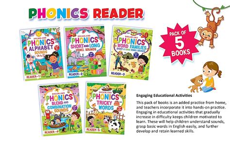Phonics Reader 5 Books Pack for Children Age 3 -10 Years -Alphabet ...