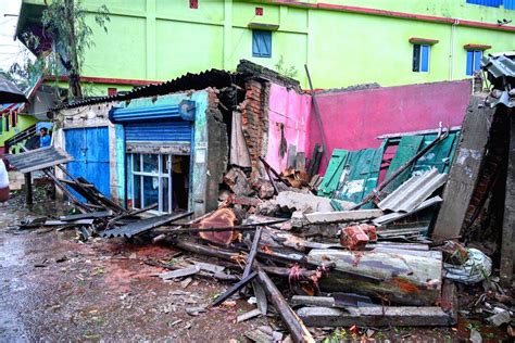 Damaged Shop in Talchua Village after Cyclone Dana