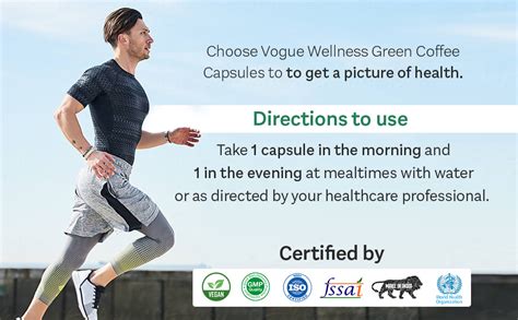 Vogue Wellness Green Coffee Capsules Bean Extract Natural Antioxidant ...