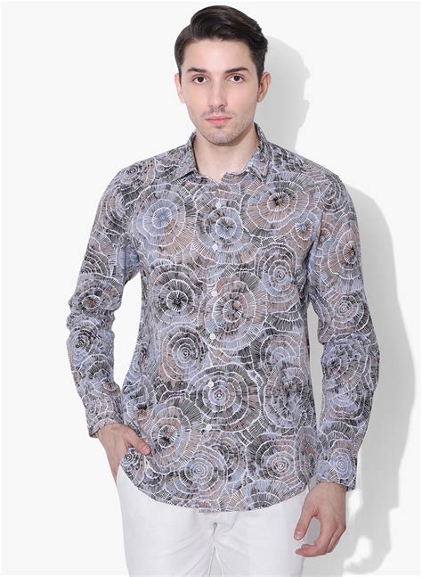 Hamon Print Cutaway Collar Shirt – Sprezz.in