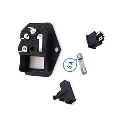 Buy Power Switch 10A 250V AC Rocker Switch 3 Pin IEC320 C14 Inlet ...