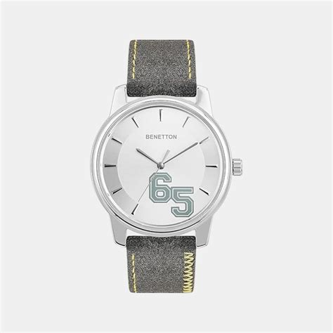 UCB Iconic Men Silver Leather Watch UWUCG2002 – Just In Time