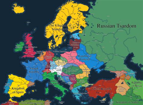 Political Map of Europe, 2022 (Crown of Kalmar Timeline) : r/imaginarymaps