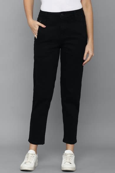 Buy Women Black Regular Fit Dark Wash Jeans Online - 734830 | Allen Solly