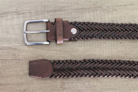 Braid Leather Belt Full Vegetable Tanned Leather Braided Belts | Etsy