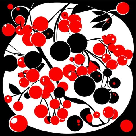 Garden berries black red and white currant | Premium AI-generated vector