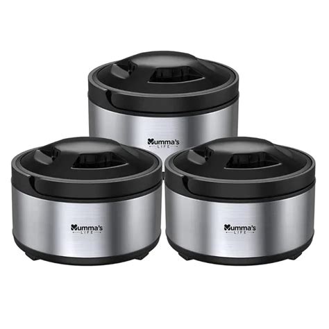 Mumma's Life Stainless Steel Thermoware Casserole with Lid for Roti ...