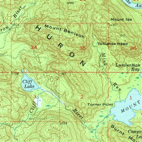 Huron Mountain, MI (1954, 62500-Scale) Map by United States Geological ...