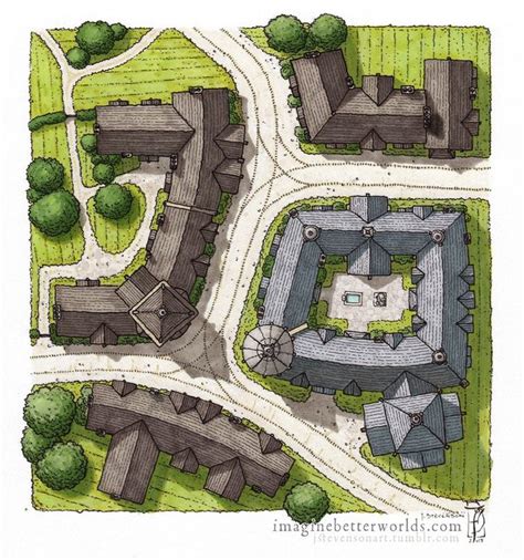 Image result for Small Town Square Map RPG