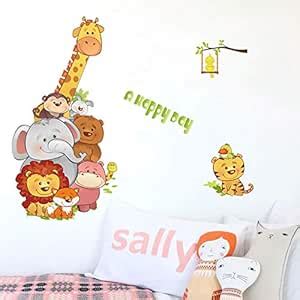 Indian Royals Jungle Theme Peel and Stick Self Adhesive Wall Sticker ...